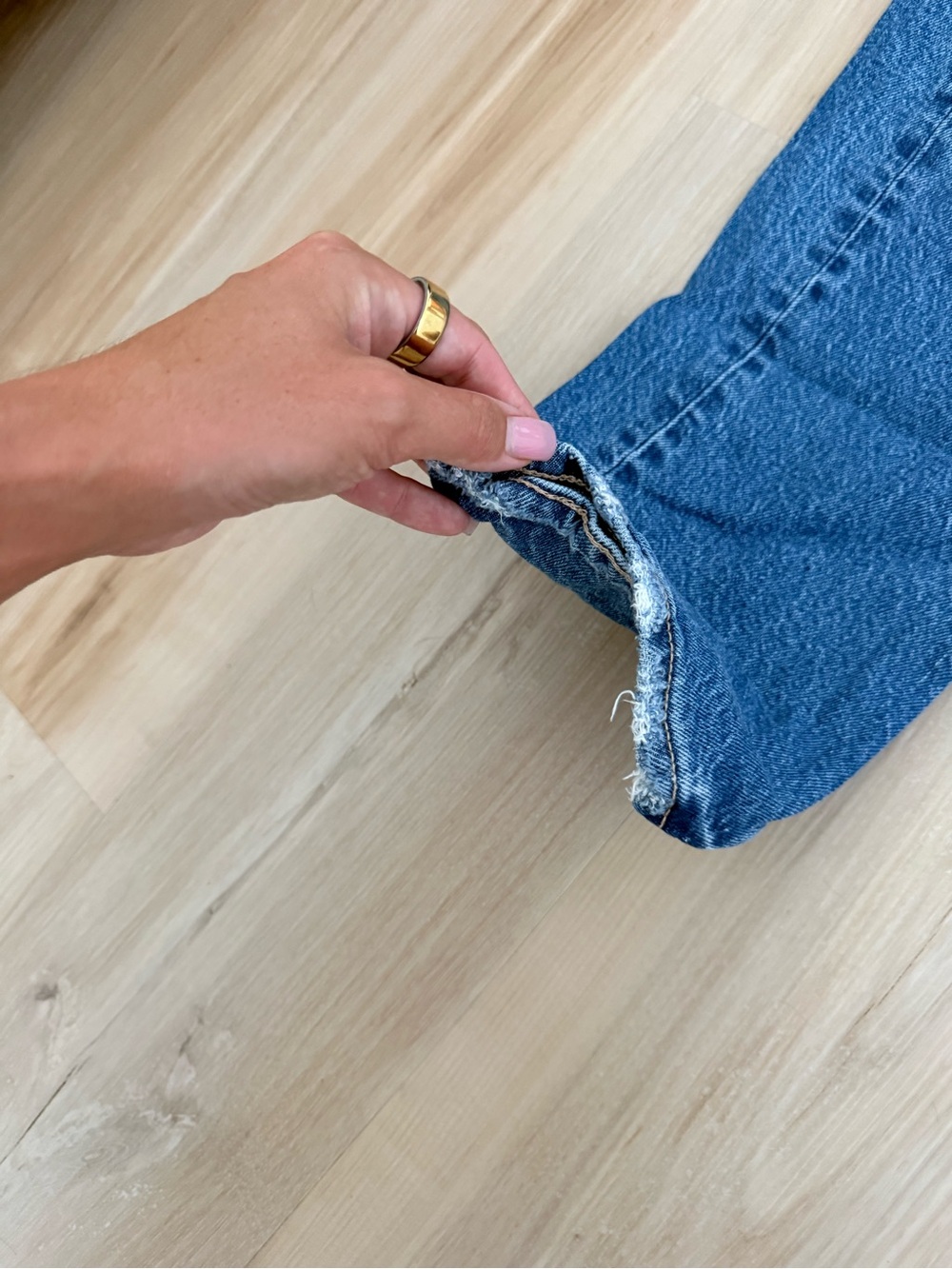 American Eagle super high rise straight jean - Picture 5 of 8